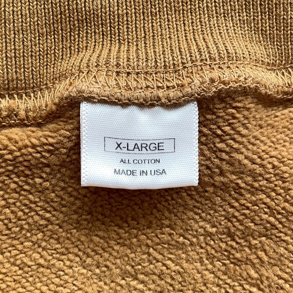 Lady White Co 44 Fleece Sweatshirt Tobacco Brown USA Made 100% Cotton XL Unisex - Picture 6 of 10